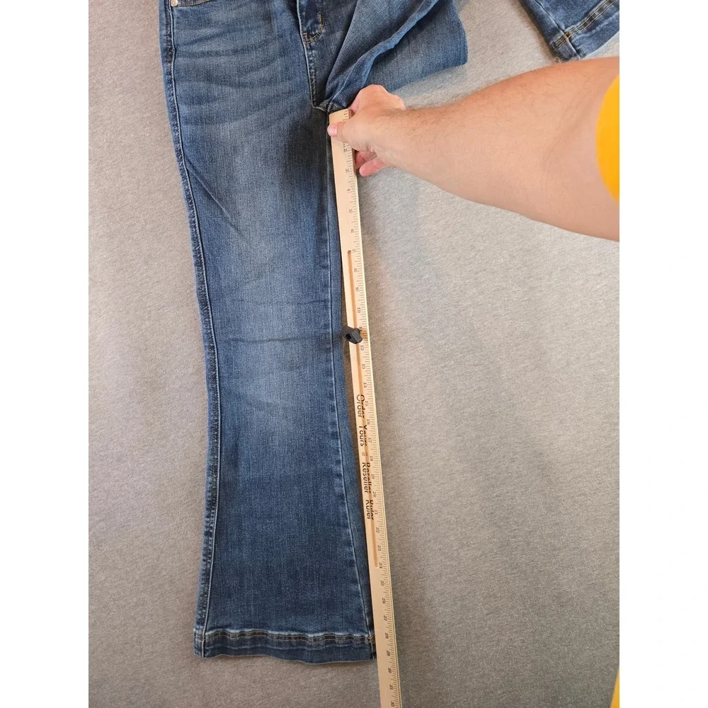 Judy Blue Flare Jeans Womens‎ 0/24 Petite Medium Wash High Rise JB881018 MD-PT